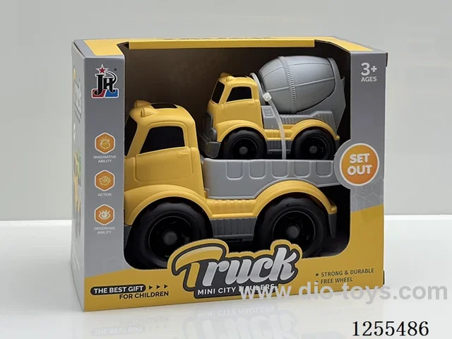 Cartoon flatbed trailer