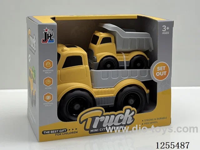 Cartoon flatbed trailer
