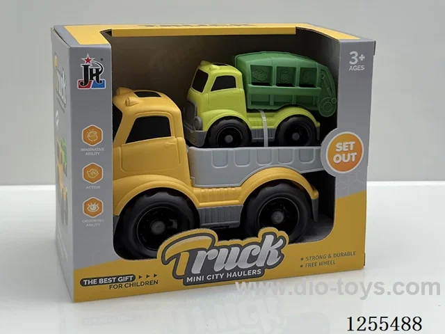 Cartoon flatbed trailer