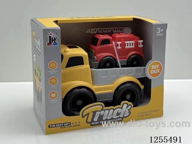 Cartoon flatbed trailer