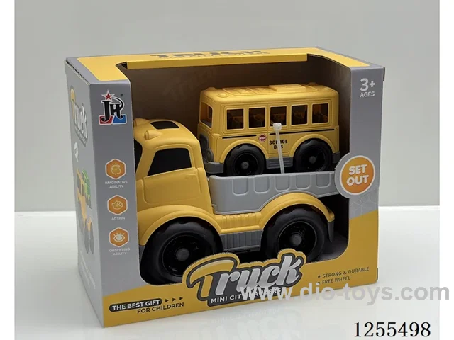 Cartoon flatbed trailer