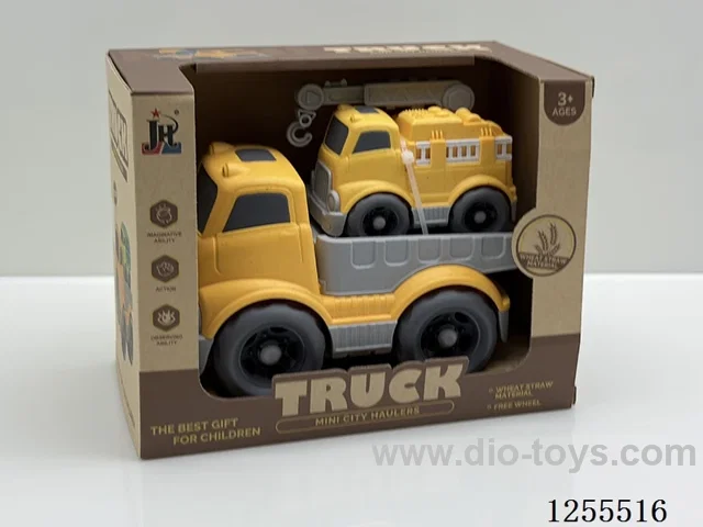Straw cartoon flat trailer