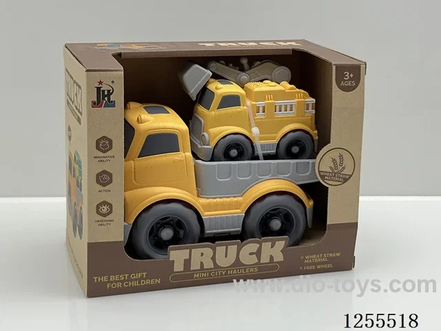 Straw cartoon flat trailer