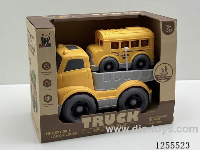 Straw cartoon flat trailer