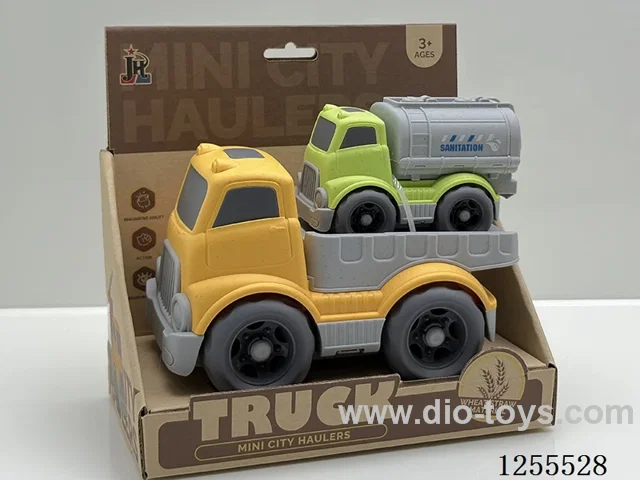 Straw cartoon flat trailer