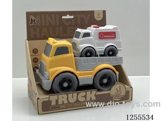 Straw cartoon flat trailer