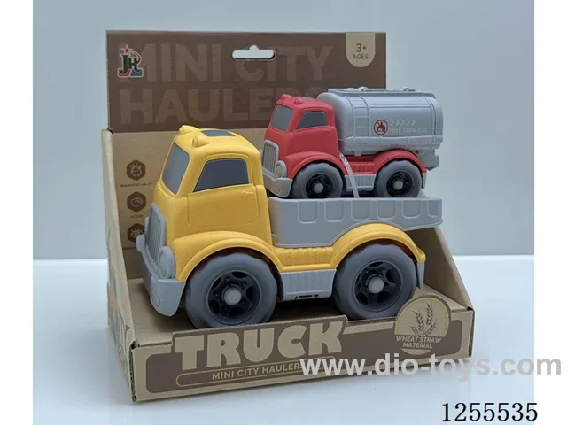 Straw cartoon flat trailer