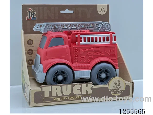 Straw cartoon fire truck