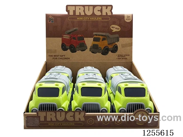 Straw cartoon tanker 6PCS