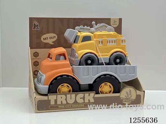 Straw cartoon flatbed car