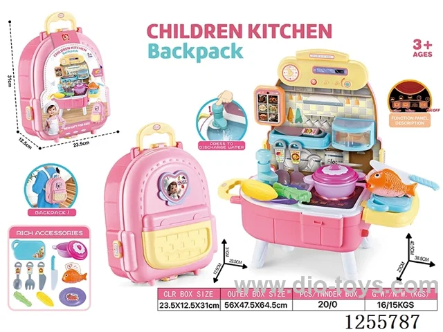 Girls' Kitchen Backpack Suitcase (3-in-1 Transformable) W L/M (not included battery)