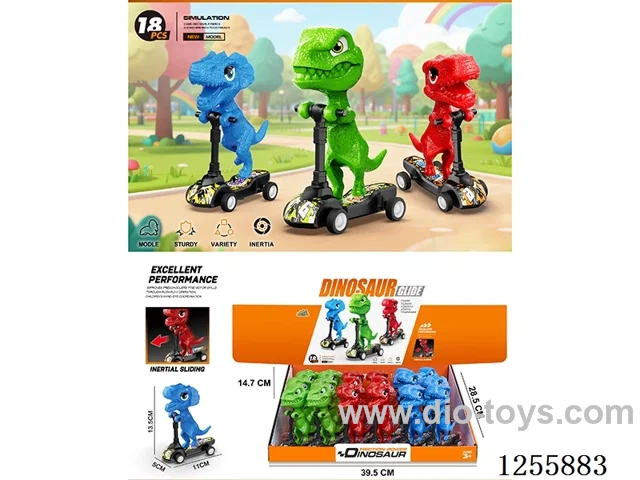Pull back dinosaur scooter 18PCS