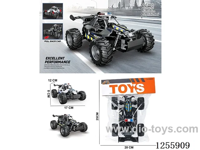 Pull back off-road police car