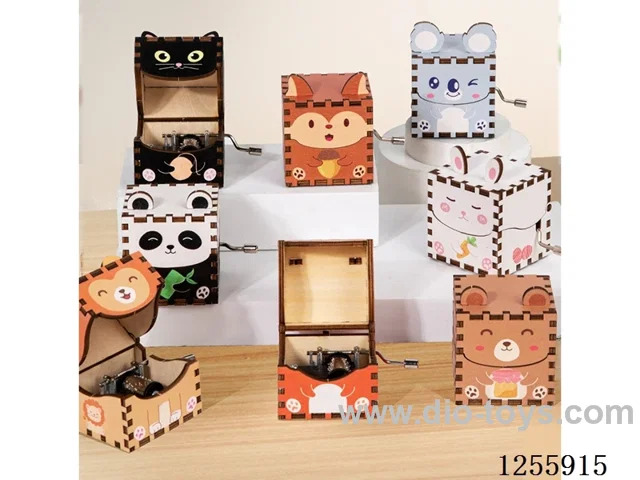 8 wooden music boxes