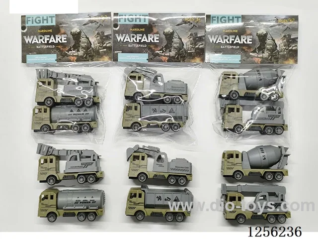 2PCS pull back Military Engineering Vehicle (3 mixed)