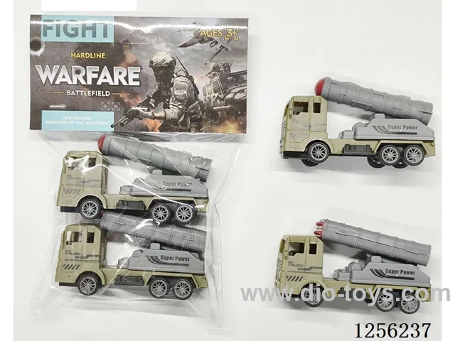 2PCS pull back Military Missile Vehicle