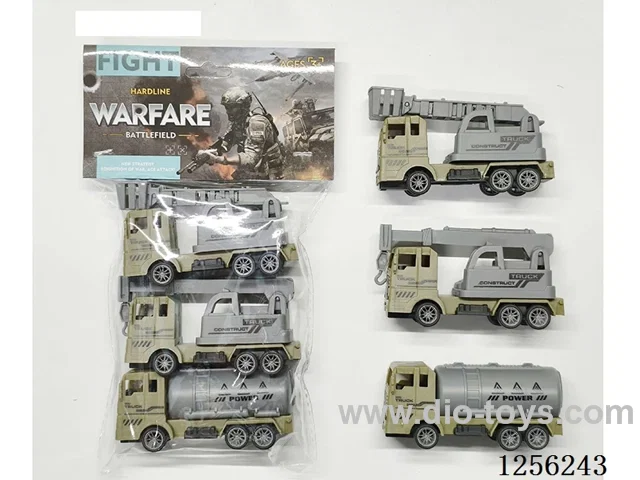 3PCS pull back Military Engineering Vehicle