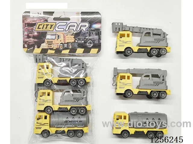 3PCS pull back Engineering Vehicle