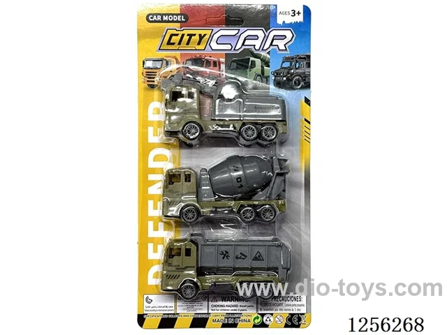 3PCS pull back Military Engineering Vehicles