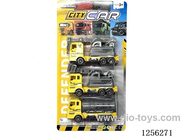 3PCS pull back Engineering Vehicles