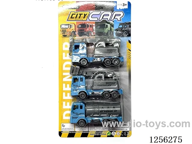 3PCS pull back Police Engineering Vehicles
