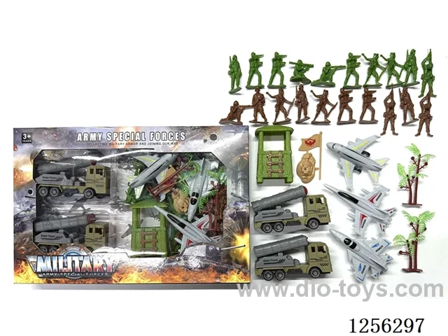 Military pull back Missile Vehicle + pull back Aircraft Set