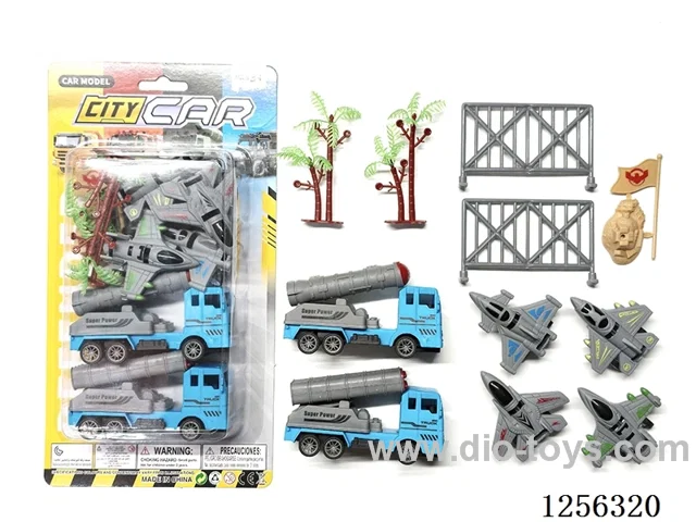 pull back SWAT Missile Vehicle + pull back Aircraft Set