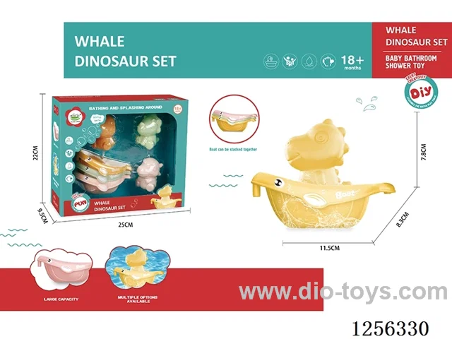 Bathroom Dinosaur Boat Set