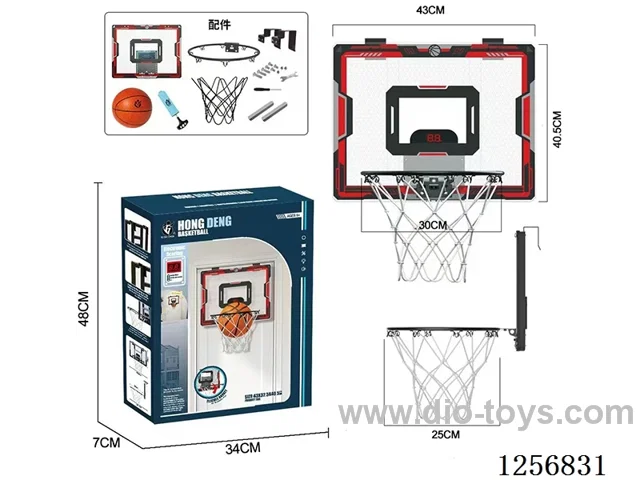 43CM Scoring Transparent Hanging Basketball Backboard (Solid 30CM Spring Rim) (Includes 18CM Basketball) (Iron Hook) (Air Cushion Protection)