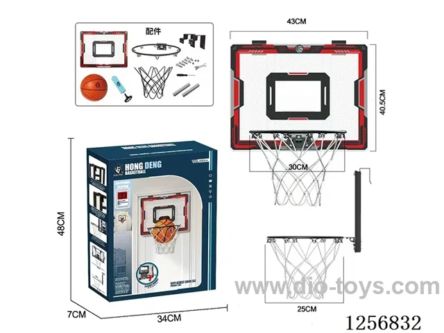 43CM Transparent Hanging Basketball Backboard (Solid 30CM Spring Rim) (Includes 18CM Basketball) (Iron Hook) (Air Cushion Protection)
