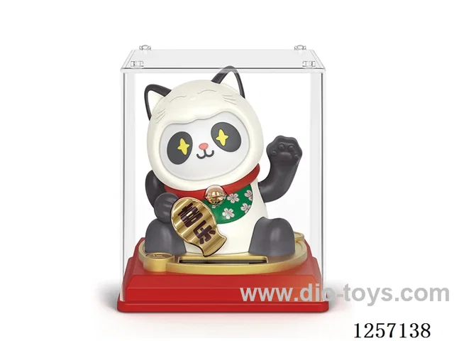 Solar-Powered Lucky Cat Figurine - panda