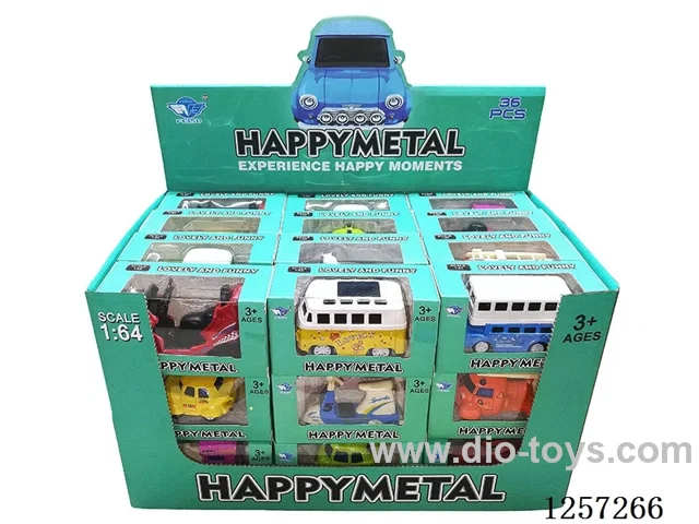 1:64 Alloy Free-Wheel Cars 10 Mixed (36PCS)