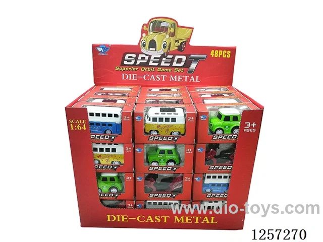 1:64 Alloy Free-Wheel Cars 4 Mixed (48PCS)