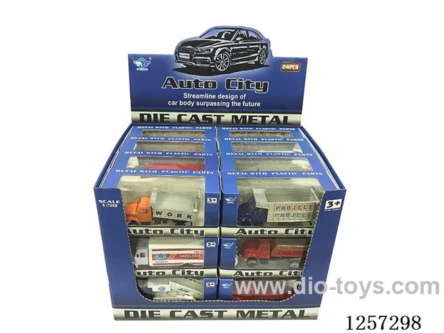 1:50 Diecast Mini Truck free wheel 12 mixed (24PCS)