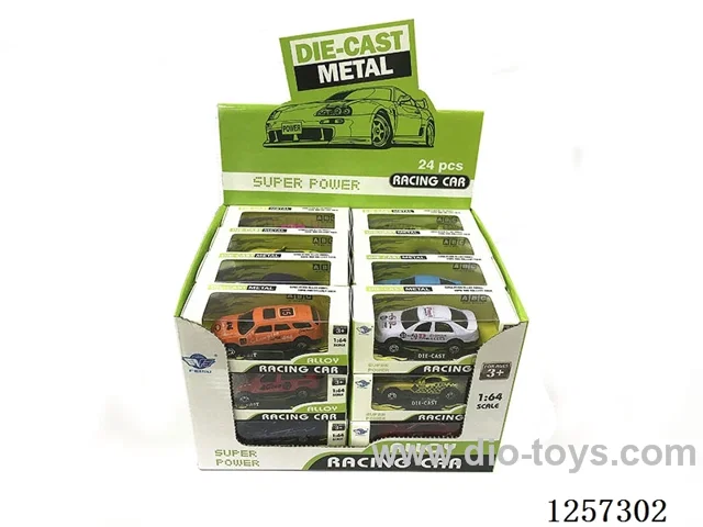 1:64 Alloy Free-Wheel Sports Car 12 mixed (24PCS)