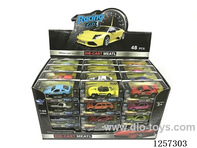 1:64 Alloy Free-Wheel Sports Car 12 mixed (48PCS)
