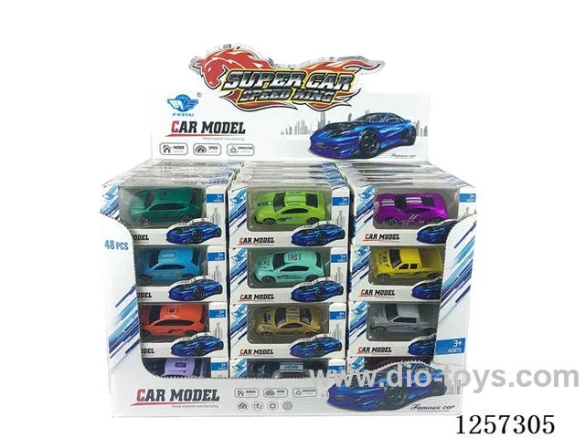 1:64 Alloy Free-Wheel Car 12 mixed (48PCS)