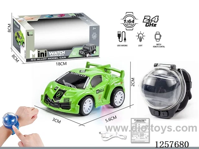 1:64 2.4G RC alloy car with watch remote control included battery