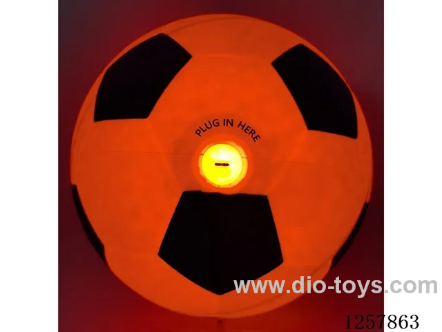 22cm Light-Up Rubber Soccer Ball, Rechargeable