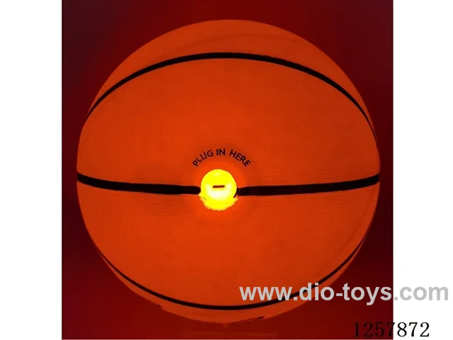 24cm Light-Up Rubber Basketball Rechargeable