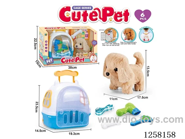 Backpack pet cage (blue) B/O dog not included battery AA*2