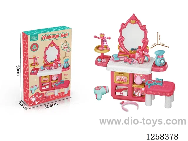 Makeup dressing table with chair