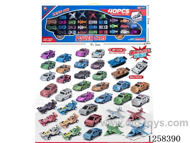 40 Types pull back car set