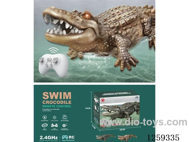 RC Water-Playing Crocodile with light included battery