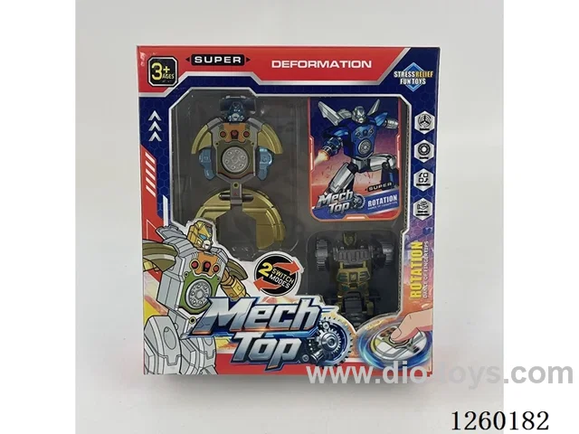 Transforming Robot Tank Spinner + Card Set