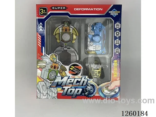 Transforming Robot Tank Spinner + Random Spinner Set
