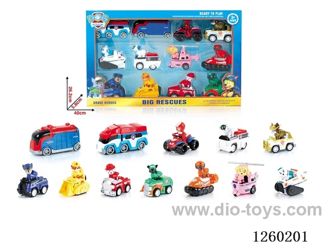 Pull Back dog car set 12 types