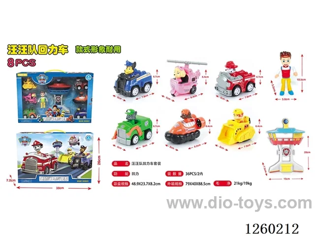 Pull Back dog car set