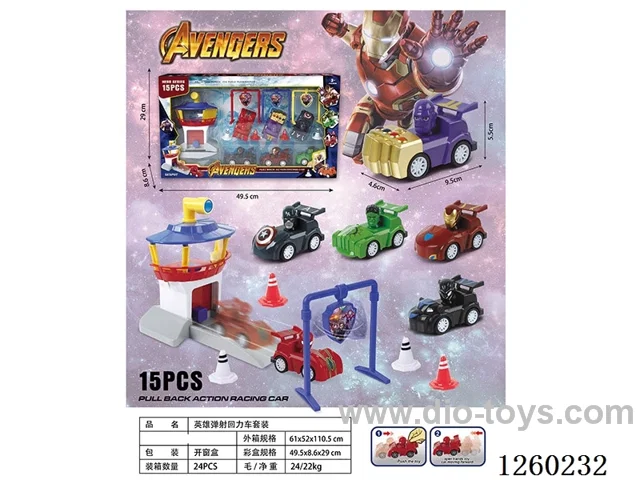 Catapult-Powered Pull-Back Vehicle 6 PCS