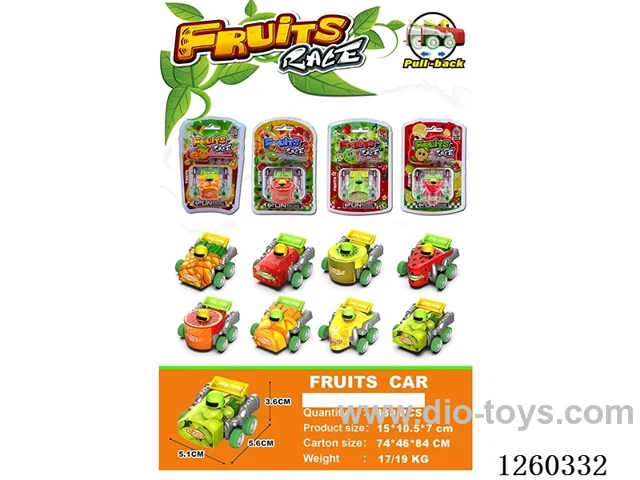 fruit pull back car 8 types